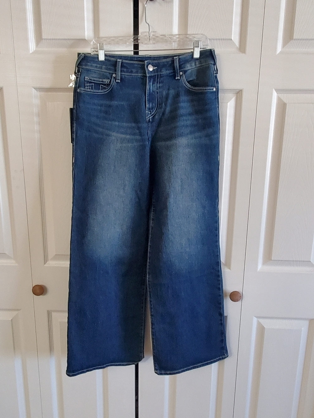 TRUE RELIGION BOBBI LOW SLUNG BAGGY JEANS W28 DARK FIR BALSAM WASH. NWT